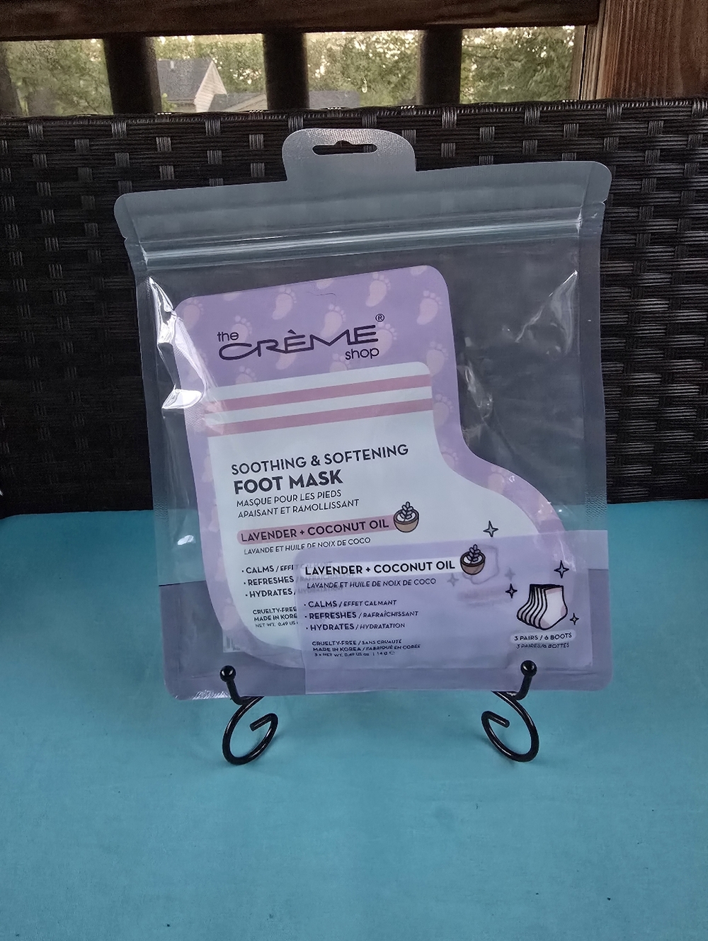 The Crème Shop Lavender + Coconut Oil Soothing Foot Mask - Light Purple